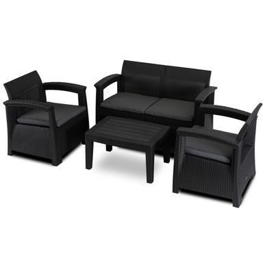 Комплект садових меблів MEBEL ELITE COLUMBIA Чорний