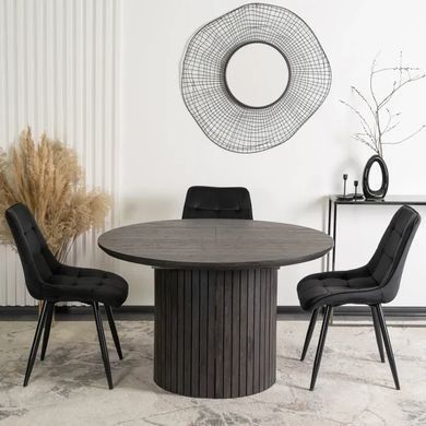 Стол круглый раскладной MEBEL ELITE CHARLES 120(160)х120 см Черный фотография