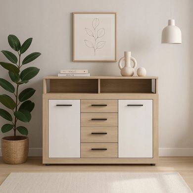 Комод MEBEL ELITE BLAGO MIDI B 120 дуб сонома/білий фотографія