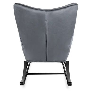 Крісло-гойдалка оксамитове MEBEL ELITE ELIS Velvet Сірий фотографія
