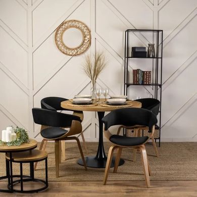 Стул бархатный MEBEL ELITE GARY Velvet, Золотой дуб / Черный фотография