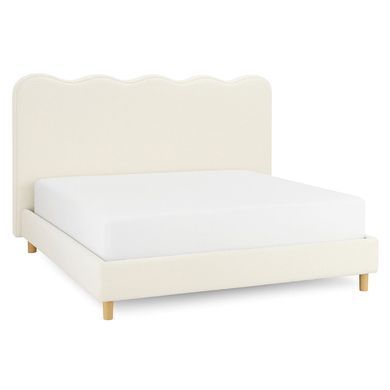 Кровать двуспальная MEBEL ELITE IZMIR 180x200 см Кремовый Букле фотография