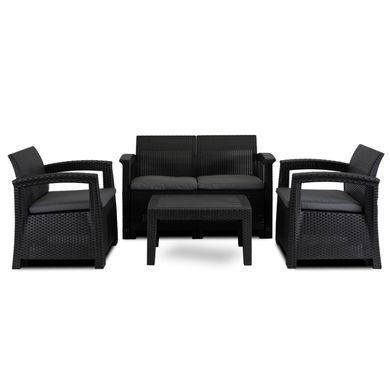 Комплект садових меблів MEBEL ELITE COLUMBIA Чорний