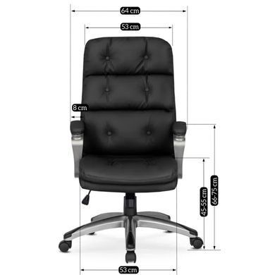 Стул офисный вращающийся MEBEL ELITE STRATO Экокожа Черный фотография