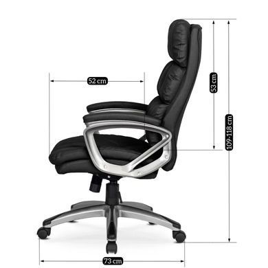 Стул офисный вращающийся MEBEL ELITE STRATO Экокожа Черный фотография
