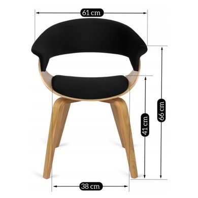 Стул бархатный MEBEL ELITE GARY Velvet, Золотой дуб / Черный фотография