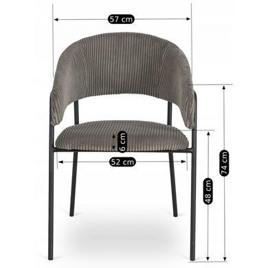 Стілець MEBEL ELITE TINKA Сірий фотографія