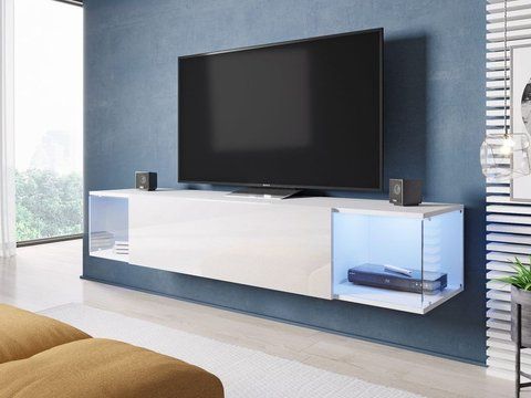 ТВ Тумба Sky RTV Cama Белый / Белый Глянец фотография