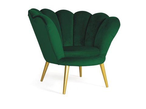 Крісло MAGNOLIA Velvet 1 Gold Signal Зелений ** фотографія