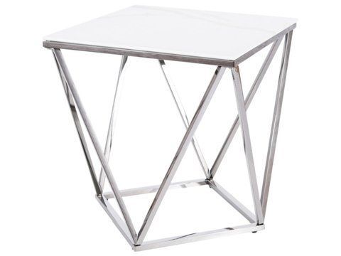 Журнальний столик SILVER B II Signal 50x50 Білий фотографія