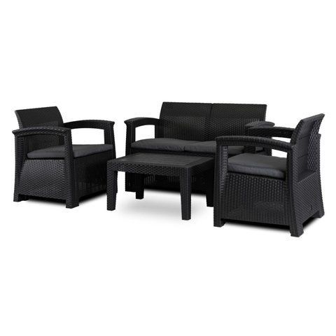 Комплект садовой мебели MEBEL ELITE COLUMBIA Черный