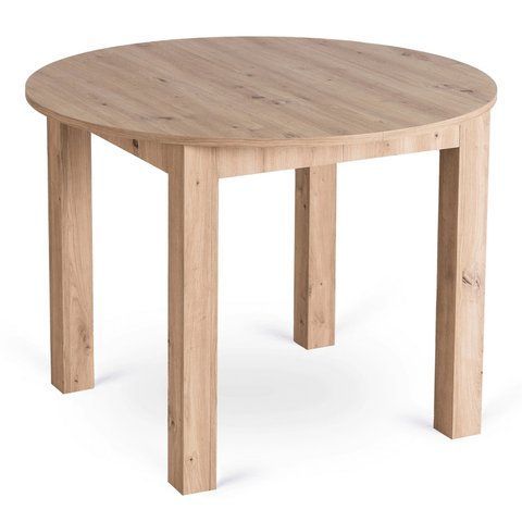 Стіл розкладний круглий MEBEL ELITE HARRY 102(142)х102 см Дуб Артизан фотографія