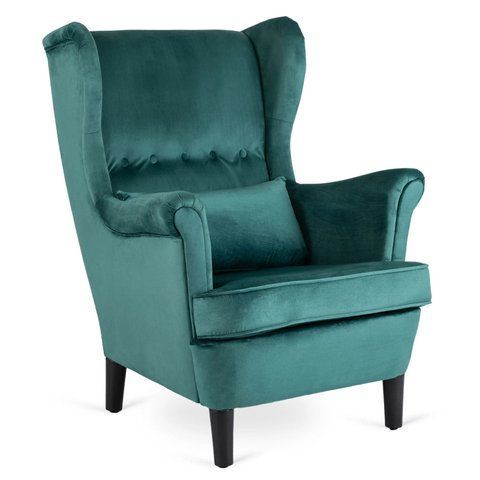 Кресло мягкое бархатное MEBEL ELITE KLARIS 2 Velvet Зеленый фотография
