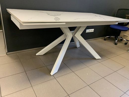 Стол раскладной SWANK STATURARIO WHITE Concepto 180(260)x90 Керамика Белый фотография
