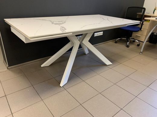 Стол раскладной SWANK STATURARIO WHITE Concepto 180(260)x90 Керамика Белый фотография