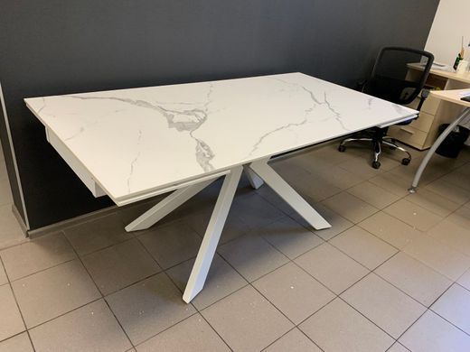 Стол раскладной SWANK STATURARIO WHITE Concepto 180(260)x90 Керамика Белый фотография