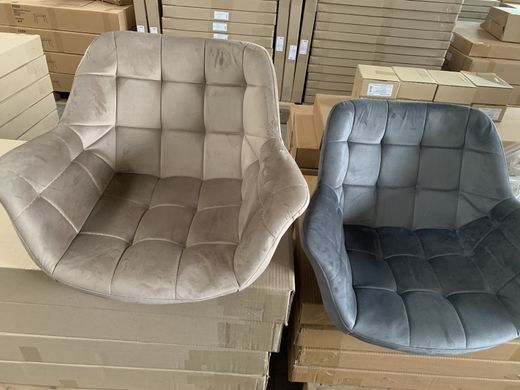 Кресло ELEGANTE Velvet Intarsio Серый фотография