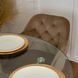 Стілець оксамитовий MEBEL ELITE RAYA Velvet бежевий / золотий