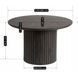 Стол круглый раскладной MEBEL ELITE CHARLES 120(160)х120 см Черный