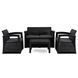 Комплект садових меблів MEBEL ELITE COLUMBIA Чорний