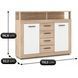 Комод MEBEL ELITE BLAGO MIDI B 120 дуб сонома/білий
