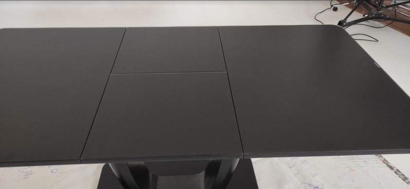 Стіл розкладний TML-560-1 Vetro 110(150)x75 Матовий Чорний фотографія
