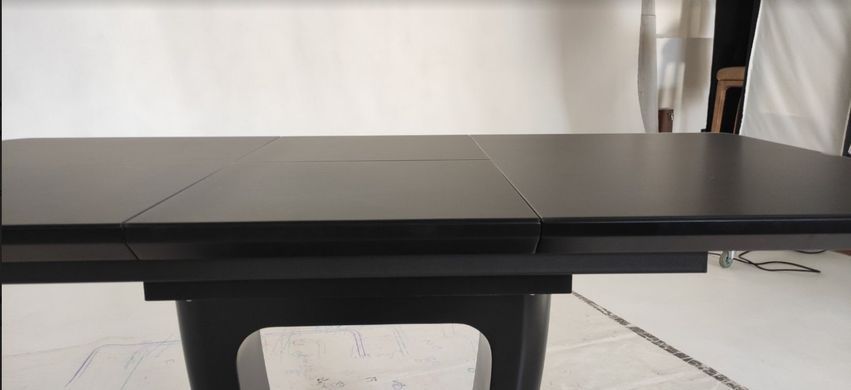 Стіл розкладний TML-560-1 Vetro 110(150)x75 Матовий Чорний фотографія