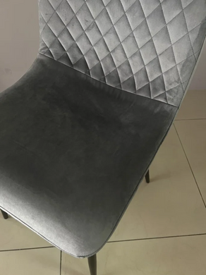 Стул PERLA Velvet Intarsio Серый фотография