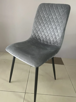 Стул PERLA Velvet Intarsio Серый фотография