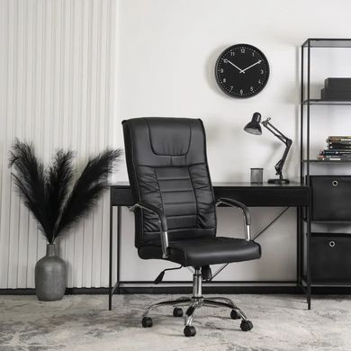 Стілець офісний поворотний MEBEL ELITE OTTO екошкіра Чорний фотографія