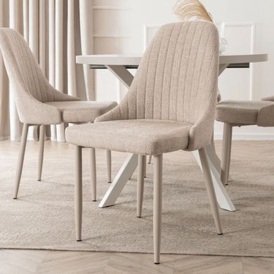 Стул MEBEL ELITE TORINO, ткань Кремовая фотография