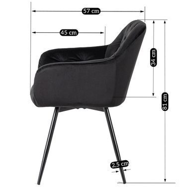 Стілець поворотний оксамитовий MEBEL ELITE IDA Velvet Чорний фотографія