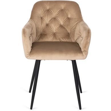 Стілець оксамитовий MEBEL ELITE VIKI Velvet бежевий фотографія