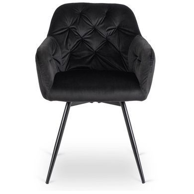 Стілець поворотний оксамитовий MEBEL ELITE IDA Velvet Чорний фотографія