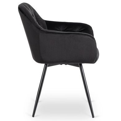 Стілець поворотний оксамитовий MEBEL ELITE IDA Velvet Чорний фотографія