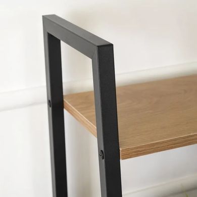 Стелаж MEBEL ELITE GIA, Дуб / Чорний фотографія