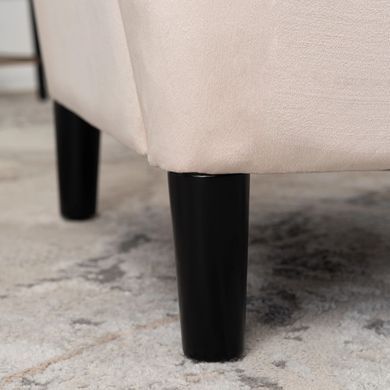 Кресло мягкое бархатное MEBEL ELITE KLARIS 2 Velvet Беж фотография