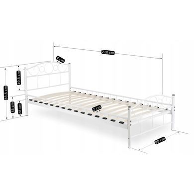 Кровать металлическая GRIFFIN MEBEL ELITE GRIFFIN 90x200 Белый фотография