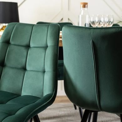 Стул бархатный MEBEL ELITE RIO Velvet, Зеленый фотография