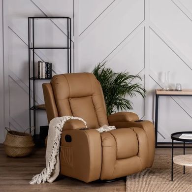Массажное кресло MEBEL ELITE BOX экокожа Карамель фотография