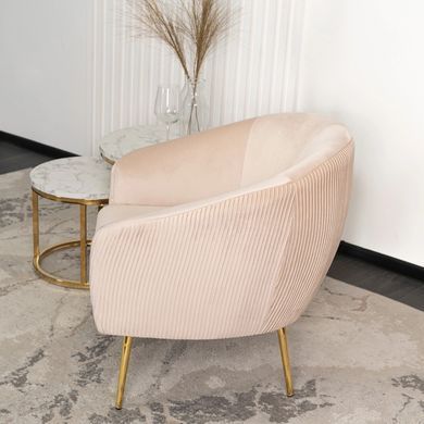 Кресло мягкое STELLA Velvet MEBEL ELITE Беж фотография