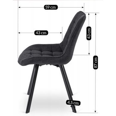 Стілець MEBEL ELITE RICK 2 Чорний фотографія