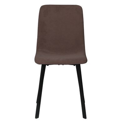 Стілець TIVO Intarsio чорний каркас/світло-коричневий тк. фотографія