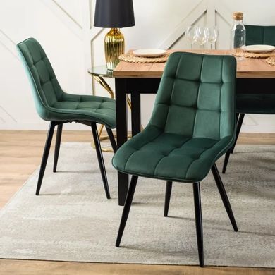 Стул бархатный MEBEL ELITE RIO Velvet, Зеленый фотография