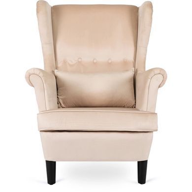 Кресло мягкое бархатное MEBEL ELITE KLARIS 2 Velvet Беж фотография