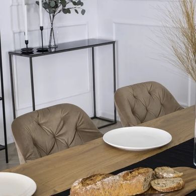 Стілець оксамитовий MEBEL ELITE VIKI Velvet бежевий фотографія