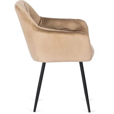 Стілець оксамитовий MEBEL ELITE VIKI Velvet бежевий фотографія