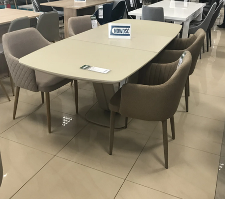 Стіл обідній ARMANI Signal 160(220)x90 Крем мат фотографія