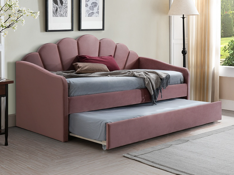 Кровать BELLA Velvet Signal 90x200 Розовый фотография