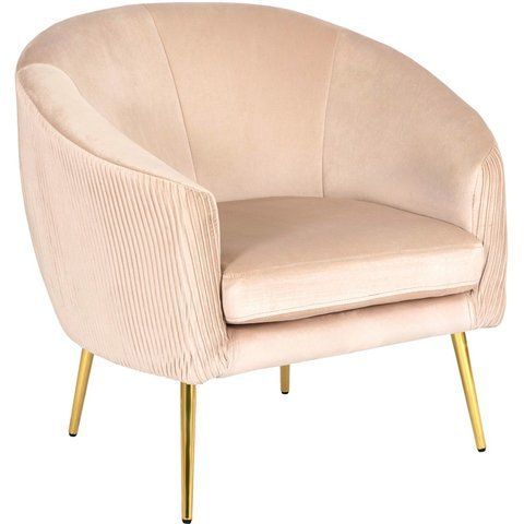 Кресло мягкое STELLA Velvet MEBEL ELITE Беж фотография